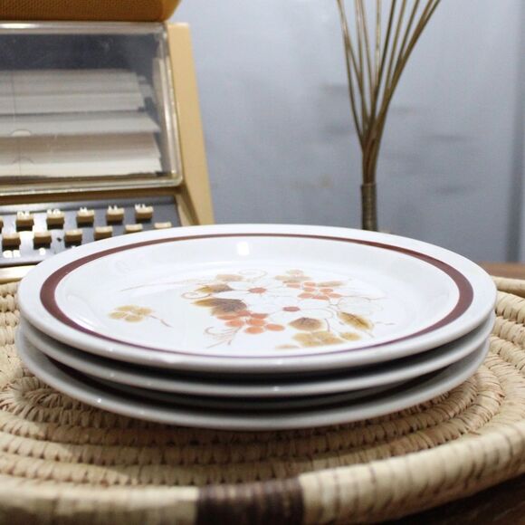 Four Seasons AUTUMN BOUQUET Flower Stoneware DINNER PLATES - 3 PCS​​ - Picture 7 of 11